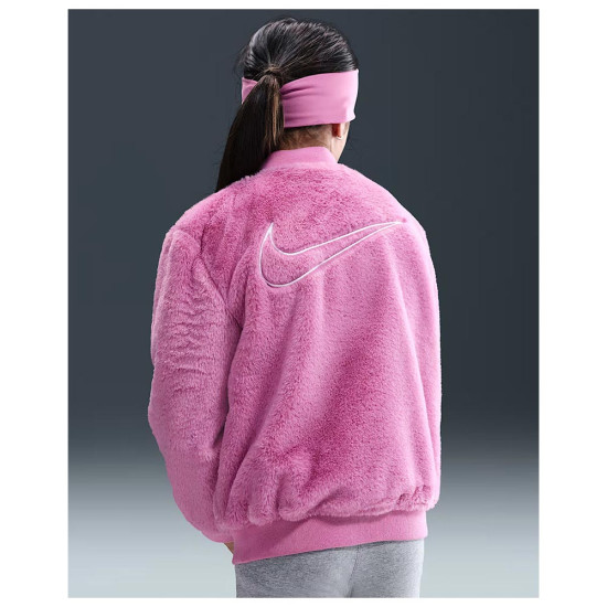 Nike Βρεφικό μπουφάν Faux Fur Bomber Jacket Nike Βρεφικό μπουφάν Faux Fur Bomber Jacket